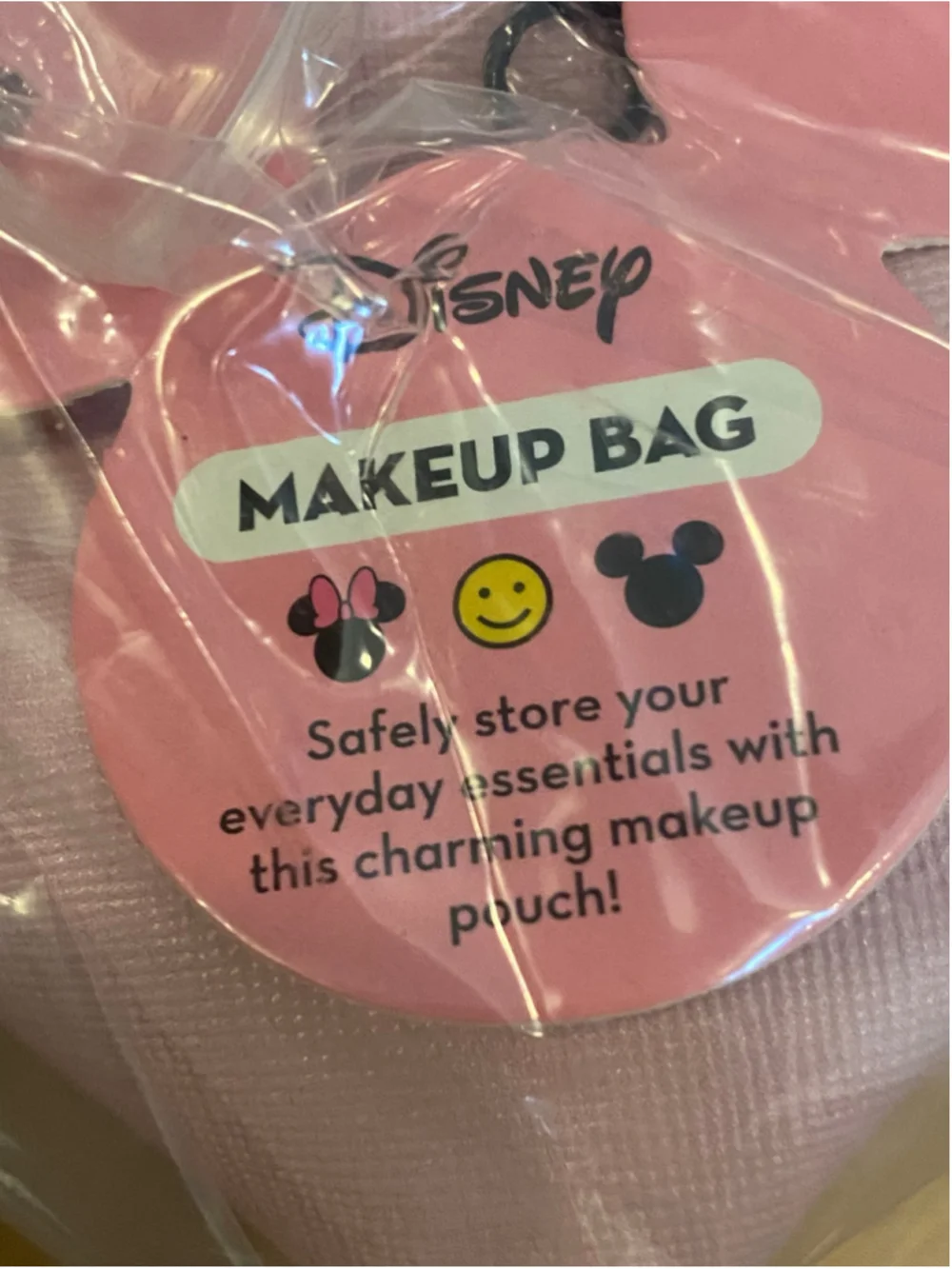Women's The Crème Shop Disney Cosmetic Bag One Size Pink Black (New)
